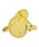 Letter T Cufflink Set Gold or Silver - £28.37 GBP