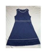 Duffield Lane Dress Womens Small Blue Sleeveless A-Line Grandmacore Cott... - $14.90