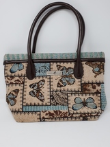 Isabella&#39;s Journey Tapestry Butterfly Print Short Handle Purse - £12.74 GBP