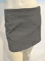 Urban Outfitters Black and White Checked Short A Line Skirt Back Zip Poc... - €12,20 EUR