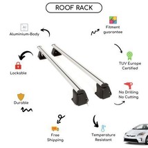 Bare Roof Rack Cross Bars Set for Toyota Prius III Hatchback 2009 - 2015 - £135.27 GBP