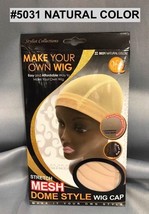 QFITT MAKE YOUR OWN WIG STRETCH MESH DOME STYLE WIG CAP # 5031 NATURAL C... - $2.59