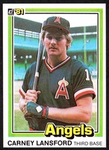 California Angels Carney Lansford 1981 Donruss Baseball Card #409 nr mt - £0.39 GBP