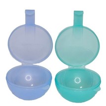 Tupperware Forget Me Not Fridge Saver Containers Onion Tomato Fruit 4201 USA 2pc - £12.65 GBP