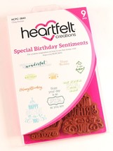 NEW - Heartfelt Creations &quot;Special Birthday Sentiments &quot; Cling Stamps HCPC-3843 - £10.42 GBP