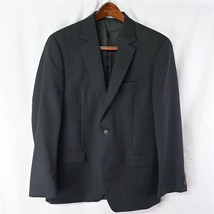 Michael Kors 40R Black Check Wool Mens 2Btn Blazer Suit Sport Coat Jacket - $48.11