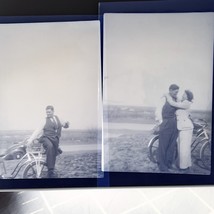 Vintage Photo Négatives Happy Couple With Bicycle 1930s - $191.47 MXN