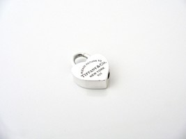 Tiffany &amp; Co Return to Tiffany Silver Heart Padlock Pendant Charm Gift Love - $298.00