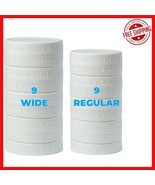 Versatile 18-Pack Mason Jar Lids: 9 Wide &amp; 9 Regular for Home Preservation - $297.14 MXN