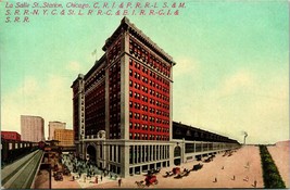 Vtg Postcard 1910s Chicago Illinois IL - La Salle St. Station Street View UNP - £3.99 GBP