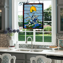Fine Art Lighting Tiffany Style Stained Glass Window Panel Hanging - $139.49