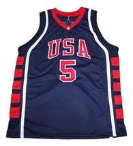 Stephon Marbury Team USA Basketball Jersey Sewn Navy Blue Any Size image 4