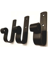 3 IRON WALL HOOKS - Hand Forged Solid Wrought Iron - £10.20 GBP