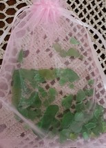 40+ Pieces ~ Genuine Lake Erie Beach Glass ~ Surf Tumbled ~ GREEN Color (136) - £17.68 GBP