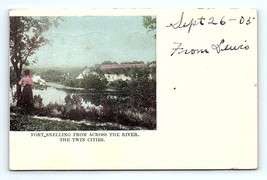 Postcard UDB Minnesota Fort Snelling Across The River The Twin Cities Lady 1905 - £5.85 GBP