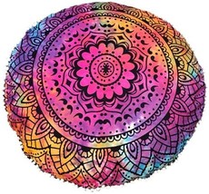 Round Mandala Flore Pillow Cushion 32&quot; Seating Throw Cover Hippie Decora... - £11.94 GBP