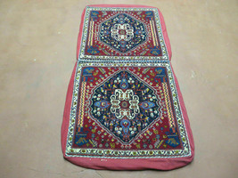 2&#39;X 4&#39; Antique Handmade Turkish Floral Oriental Wool Rug Pillow Case Cushion - £368.30 GBP