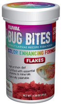 [Pack of 4] Fluval Bug Bites Insect Larvae Color Enhancing Fish Flake 1.59 oz - £35.87 GBP