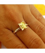 Sterling Silver Citrine Ring Gemstone Stacking Ring Yellow Stone Ring No... - £35.06 GBP