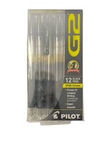 Pilot G2 Black XFine Premium Gel Roller Pen 12Pk Retractable 0.5mm #31130 - £10.38 GBP