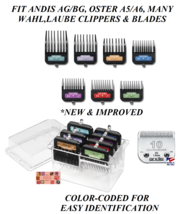 Andis Premium Metal Clip Guide Comb Set&amp;Ultra Edge 10 Blade*Fits Ag,Agc Clipper - £63.94 GBP