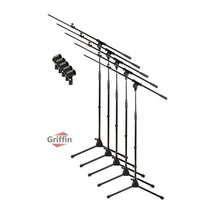 Microphone Boom Stand with Telescopic Arm (Pack of 5) by GRIFFIN - Adjustable Ho - £65.35 GBP