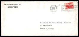 1949 US Ad COVER - Foundry Supply Co, Minneapolis, MN to Pontiac, MI D6 - £2.36 GBP
