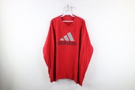 Vintage 90s Adidas Mens 2XL XXL Distressed Spell Out Long Sleeve T-Shirt... - $39.55