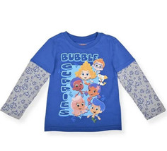 Bubble Guppies Toddler Boy Blue Long Sleeve Top Shirt New 4T - £13.58 GBP