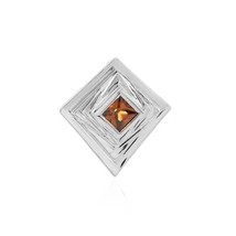 Jewelry of Venus fire  Pendant of Goddess Maat Cognac zircon silver pendant - £559.38 GBP