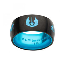 Star Wars Feel The Force Jedi 2-Tone Ring Black - £31.95 GBP