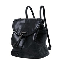 Fashion Drawstring Women Backpack High Quality Soft Leather Backpacks for Teenag - £36.99 GBP