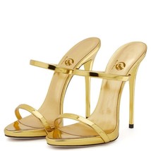 Original Intention New Women Sandals Open Toe Thin Heels Sandals Sexy Gold Silve - £70.87 GBP