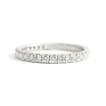 Round Diamond Eternity Ring Wedding Band 14K White Gold, Size 5.75, .68 CTW - £1,174.47 GBP