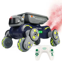 Eight Wheel Stunt Robot Dog Smart Gesture Sensor RC Kids Toy Car With Lights Mus - £31.34 GBP+