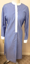 Tory Burch 100% Cotton Shirt Dress Sz-6 (Relax Fit) Blue/White Stripe Pattern - $119.98