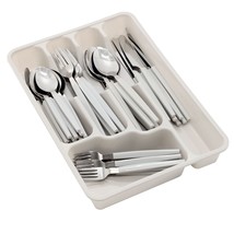 Gibson Home Edzelle 48 Piece Stainless Steel Flatware Set in Gray with Plastic T - $81.49