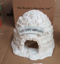 Boyds Bears Bailey&#39;s Barely Warm Igloo Resin Winter Ice Decor Box C4* - £43.82 GBP