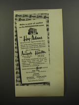 1953 The Hay-Adams Hotel Ad - Make a point of comfort on the Washington scene - £13.82 GBP