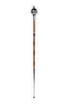 Drum Major Mace Ball Top Natural color Malacca cane chrome plated 60&quot; - $1,832.44 MXN