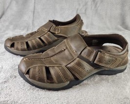 Earth Spirit Jacob 2 Fishermen Sandals Mens Size 9 Brown Faux Leather Outdoor - £19.45 GBP