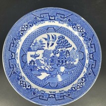 Antique W. Ridgeway &amp; Co. Dinner Plate 9&quot; Ironstone Blue Willow Great Co... - £12.23 GBP