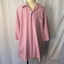 Tommy Bahama Silk Casual Button Down Short Sleeve Shirt Pink Men&#39;s Size XL - $651.66 MXN