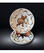 4 Neiman Marcus 8-1/4 in Porcelain Gilt Cherub Salad Dessert Plates Ange... - $100.59 CAD
