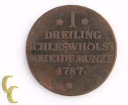 1787 German States, Schleswig-Holstein Dreiling (Fine+) Christian VII KM... - $83.16