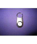 TR Key Chain Clock Needs Battery JJG Engraved TR Silver oval clock fob 4... - $19.99