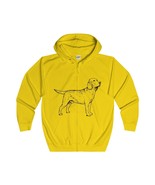 Labrador Retriever Hoodies, Unisex Full Zip Hoodie - $704.46 MXN