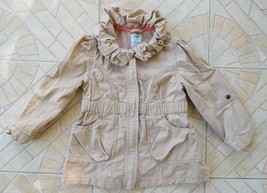 Coat Jacket Girls OLD NAVY Tan Zip Pockets Collar  Sz 4T (T) - £13.54 GBP
