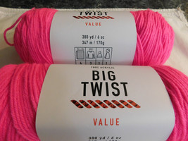 Big Twist Value lot of 2 Hot Pink Dye Lot 651950 - £8.08 GBP