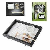 Wu Xin Meditation Zen Garden Set Rocks And Sand Garden With Rake &amp; Candl... - $27.99